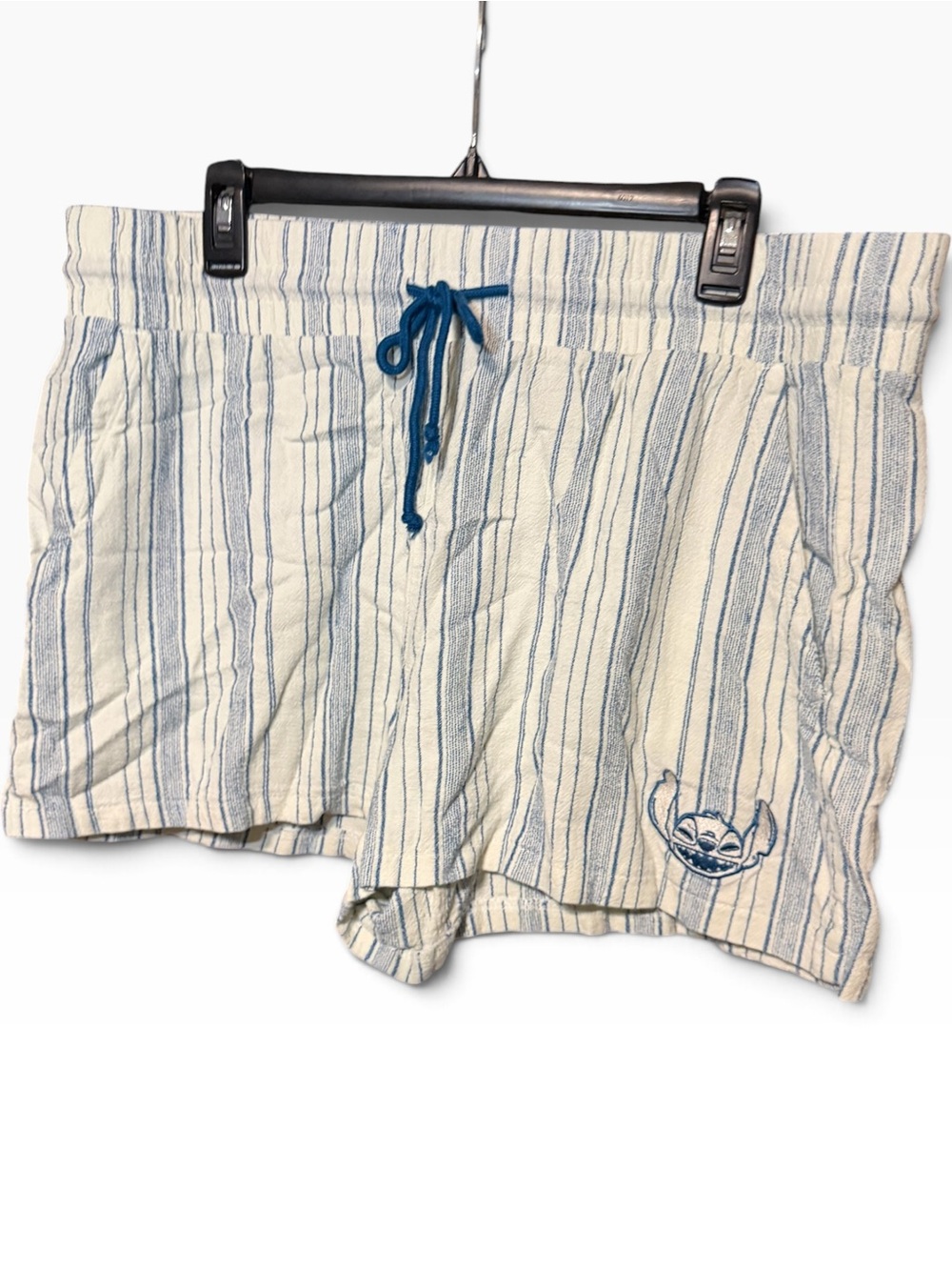 Disney Parks Stitch Striped Lounge Shorts Blue White Size XL